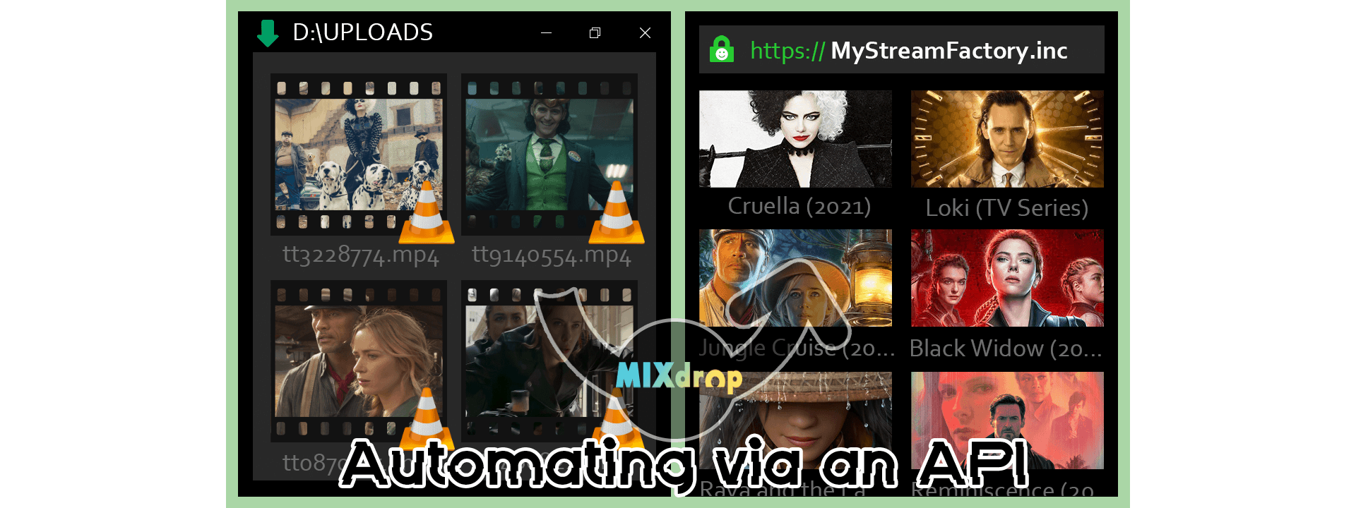 Movie/TV Streaming Website via an API MIXDROP